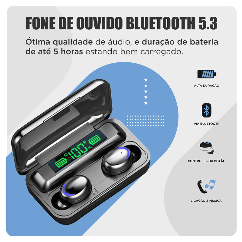 FONE DE OUVIDO BLUETOOTH F9-5